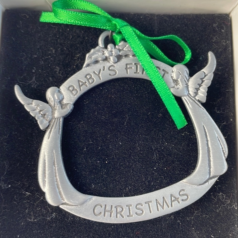 Pewter Baby’s First Christmas Ornament